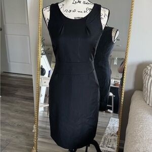 J. Crew Black Midi Dress